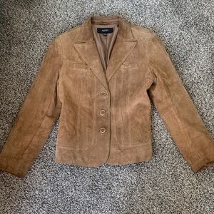 Alfani Women's Brown Suede Blazer Size M